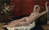 Paul Michel Dupuy Reclining Nude painting